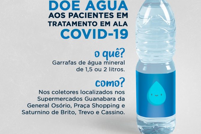 Doe água aos pacientes em tratamento em ala COVID-19