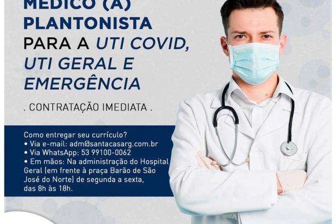 TEMOS VAGA | Médico (a) – UTI e Emergência