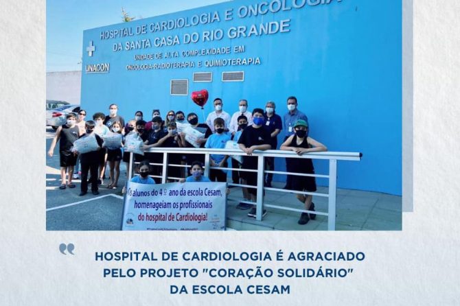Hospital de Cardiologia é agraciado pelo projeto “Coração Solidário” da escola CESAM