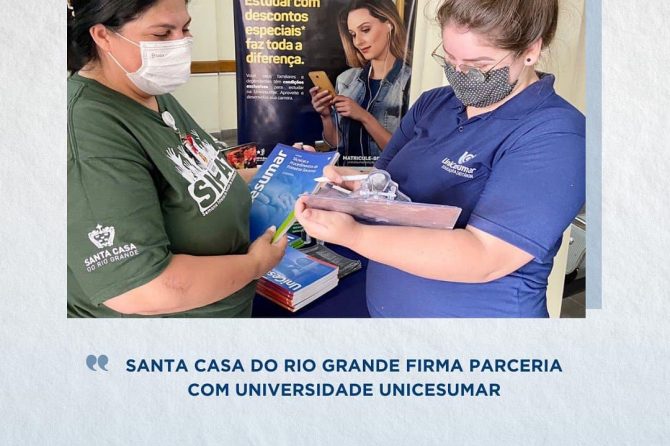 Santa Casa do Rio Grande firma parceria com a universidade UNICESUMAR