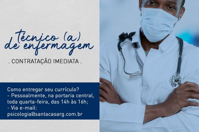 TEMOS VAGA: Técnico (a) de Enfermagem