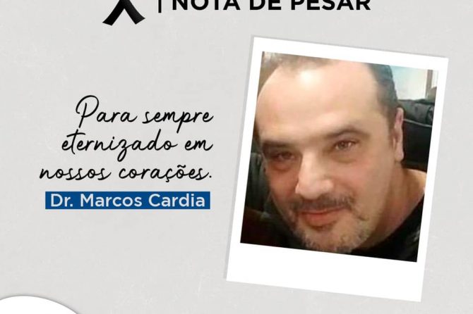 NOTA DE PESAR | Falecimento de Dr. Marcos Cardia de Oliveira Cardoso