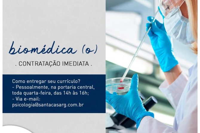 TEMOS VAGA:  Biomédica (o)