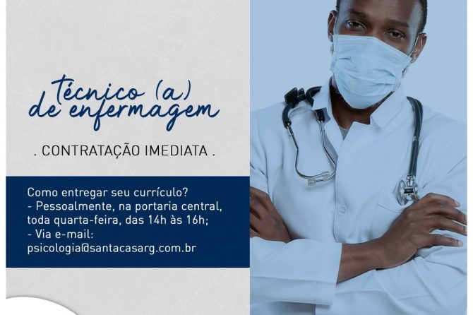 TEMOS VAGA: Técnico (a) em Enfermagem