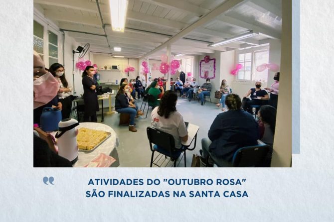 Atividades do Outubro Rosa são finalizadas na Santa Casa do Rio Grande