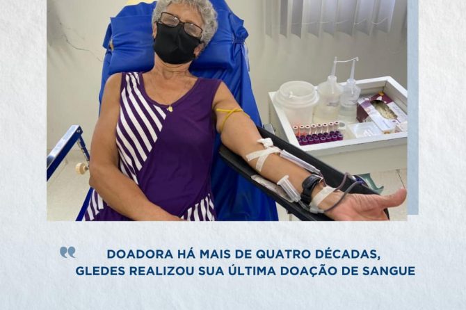 Doadora há mais de quatro décadas, Cledes realizou sua última doação de sangue